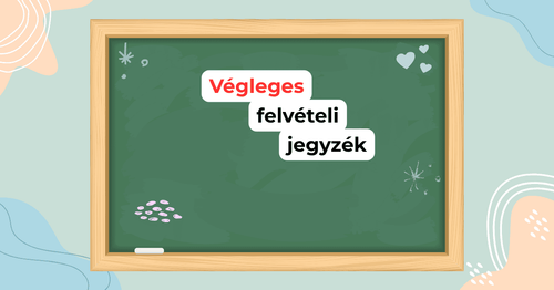 Végleges felvételi jegyzék